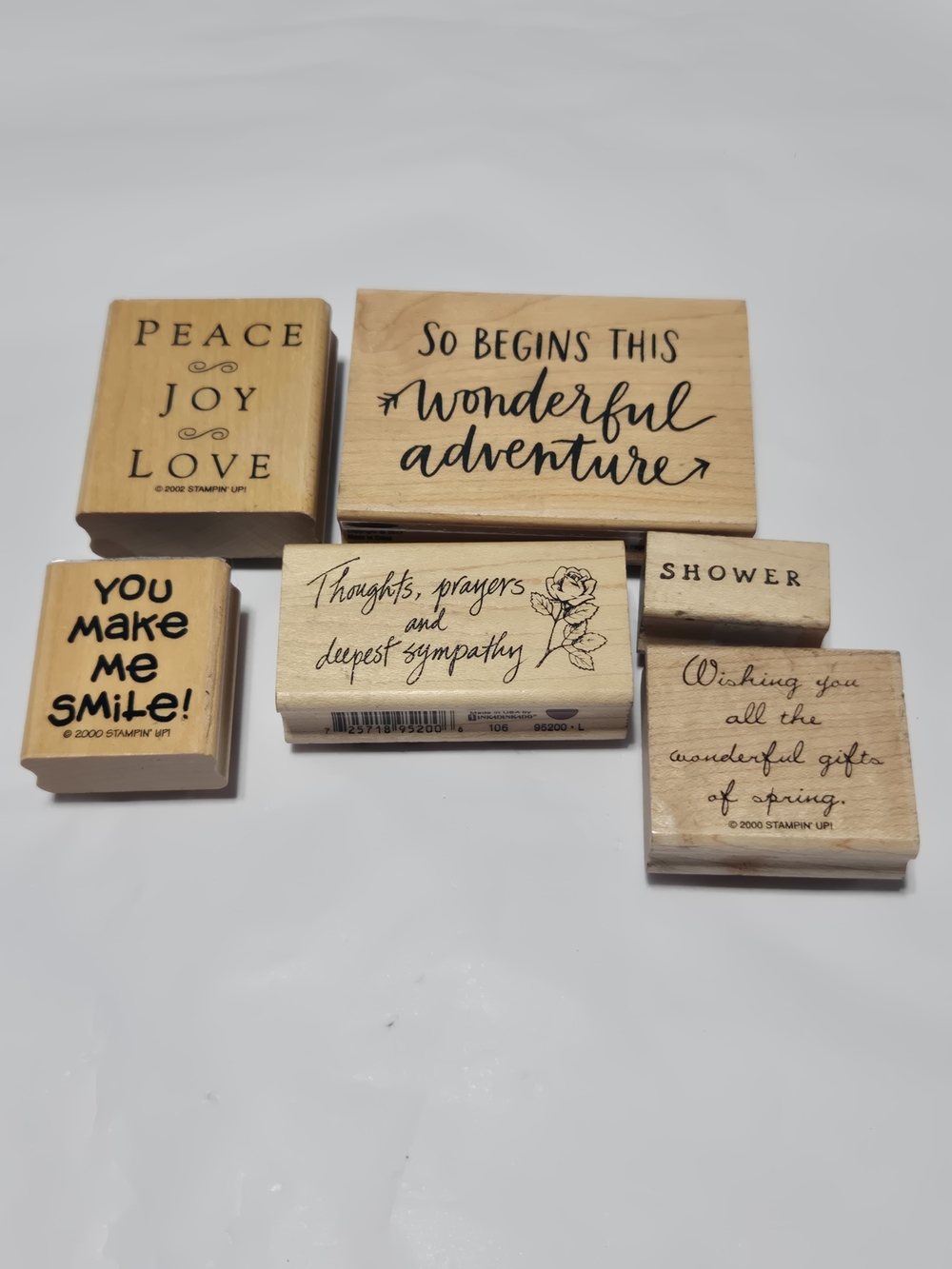 Lot 9- Wooden Sentiment Stamp Set